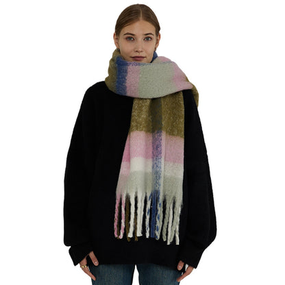 New Thick Plaid Scarf for Women - Stylish & Warm Shawl