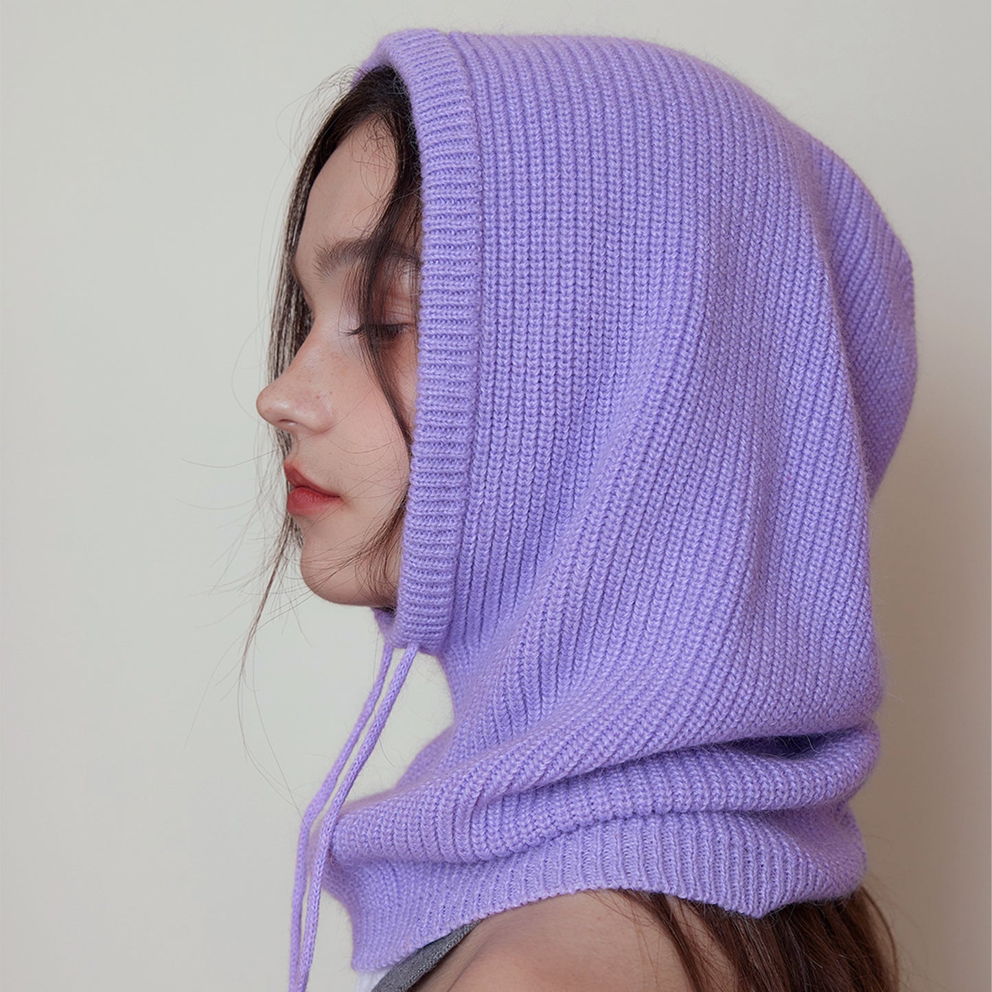 Unisex Knitted Balaclava Hat with Neck Warmer