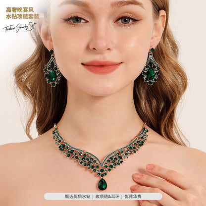 Luxury Bridal Jewelry Set with Pearl and Rhinestone for Weddings and Parties
