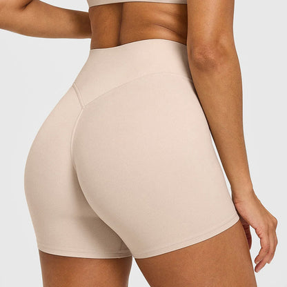 High-Waisted Peach Butt Lift Yoga Shorts for Women