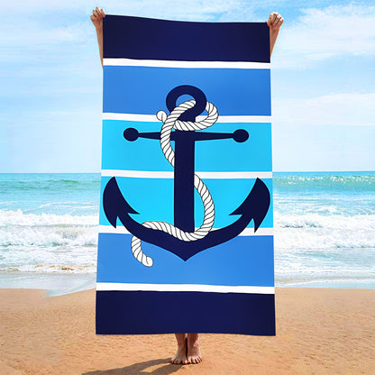 Customizable Turtle Print Beach Towel Ultra-Soft Microfiber Bath Towel