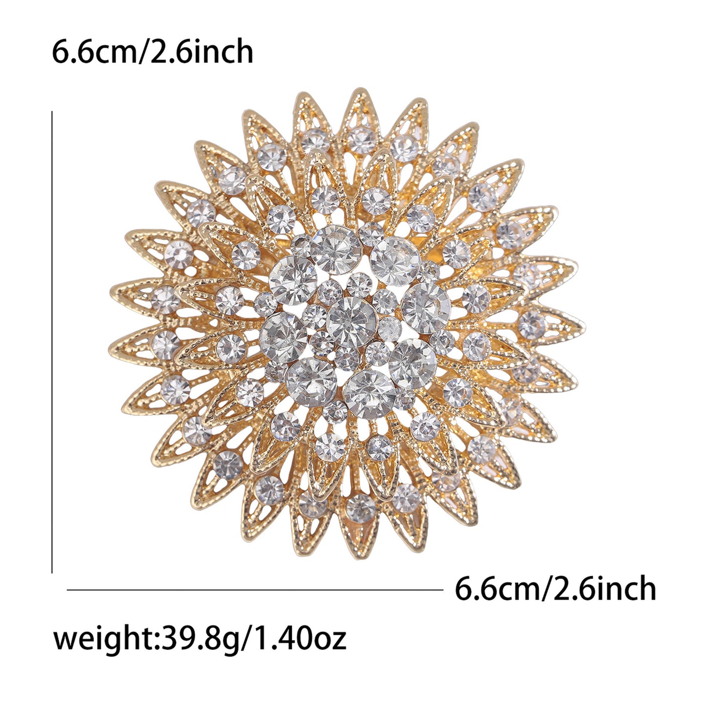 Creative Rhinestone Brooch Alloy Fashion Pin for Women