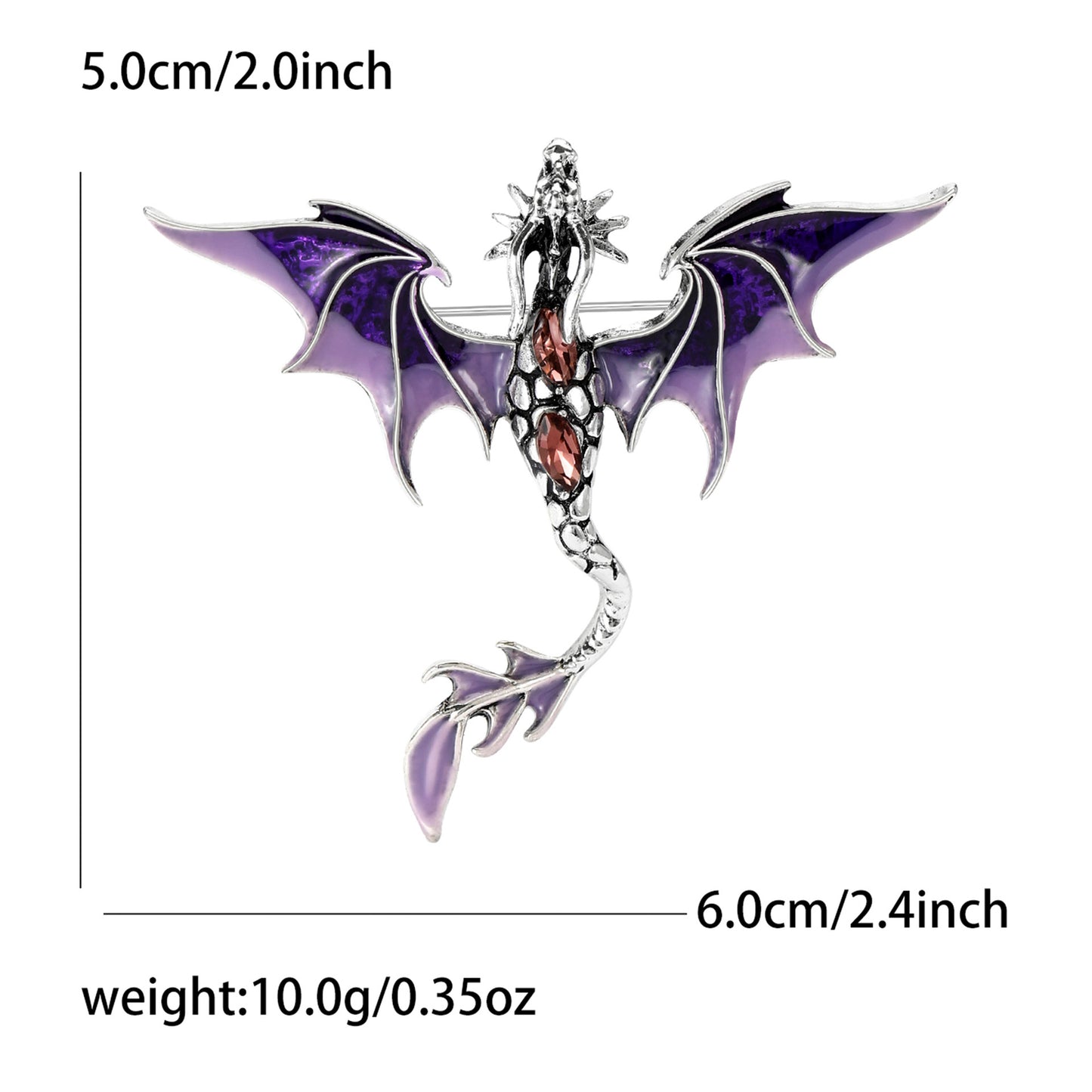 Elegant Enamel Dragon Brooch for Stylish Outerwear