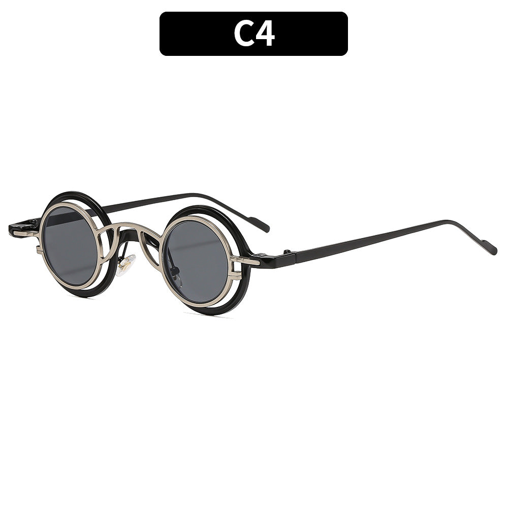 Retro Round Metal Sunglasses Stylish UV400 Protection