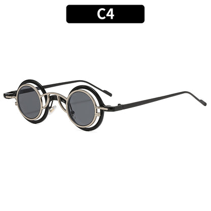 Retro Round Metal Sunglasses Stylish UV400 Protection