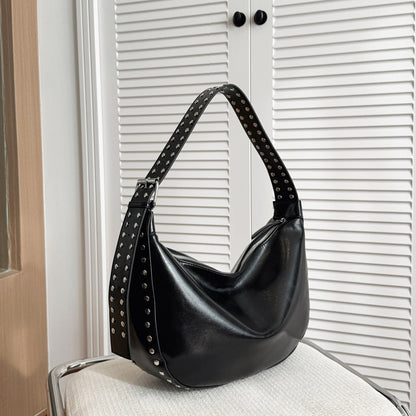 Punk Style Double-Sided Studded Crossbody Bag