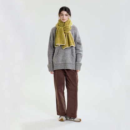 Premium Knitted Edge Scarf in Macaron Colors for All Seasons