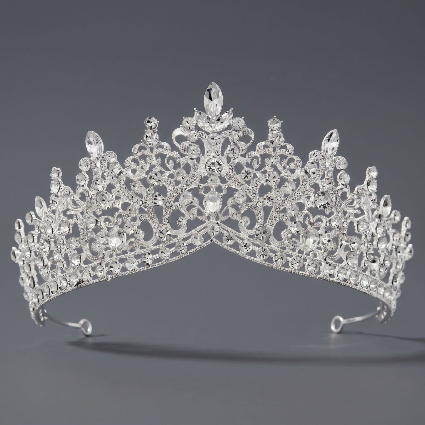 Luxury Rhinestone Princess Crown Headpiece for Birthdays and Weddings
