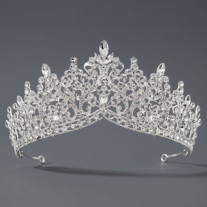 Luxury Rhinestone Princess Crown Headpiece for Birthdays and Weddings