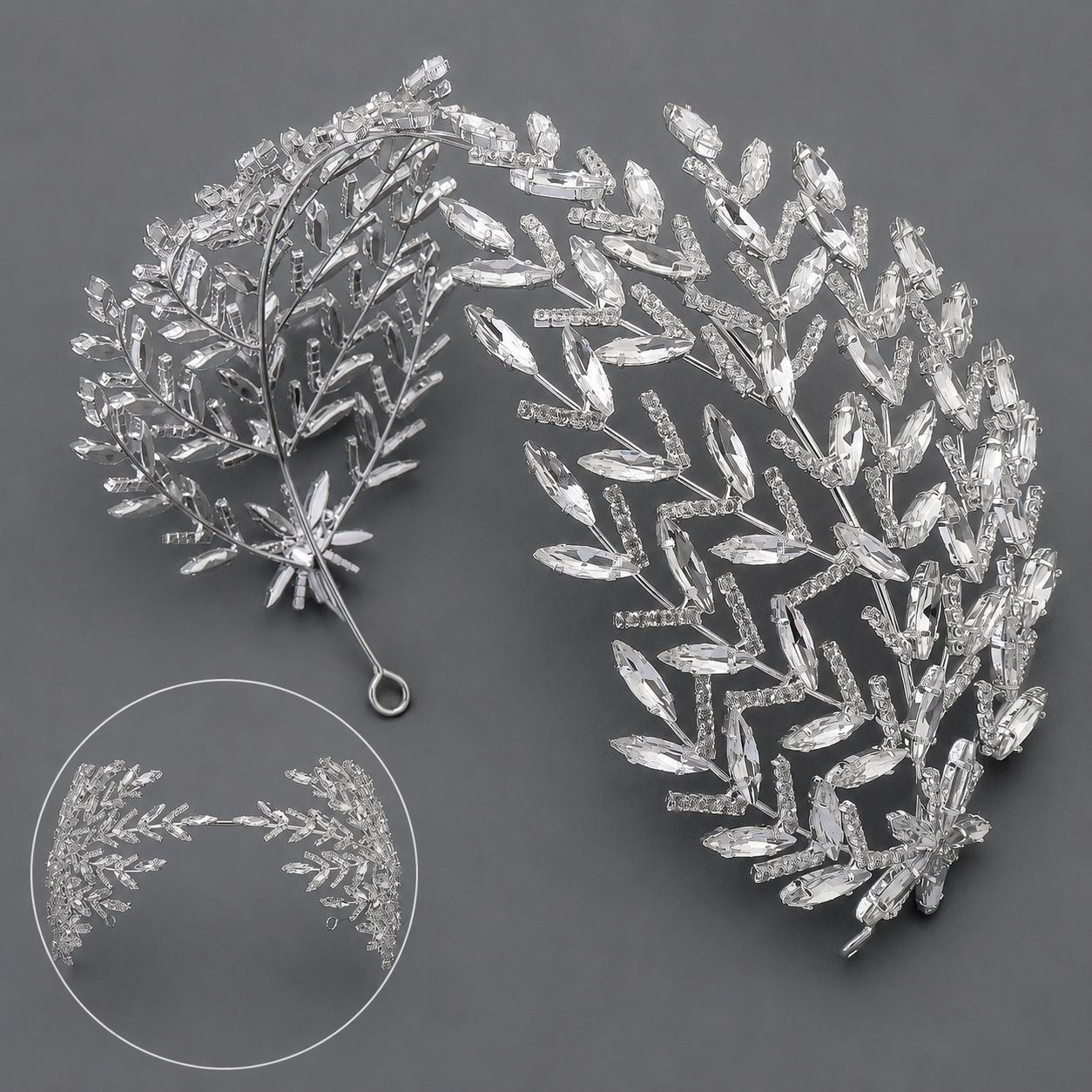 Luxury Rhinestone Bridal Headband for Wedding and Party