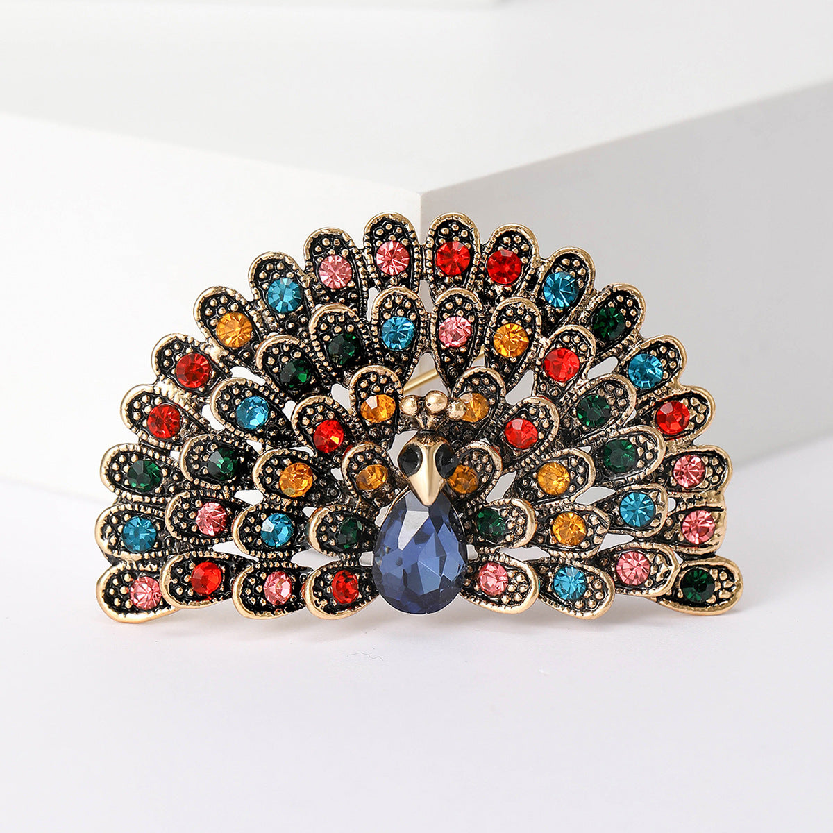 Fashionable Vintage Peacock Brooch Pin Creative Animal Accessory