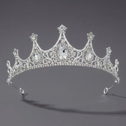 Luxury Rhinestone Princess Crown Headpiece for Birthdays and Weddings