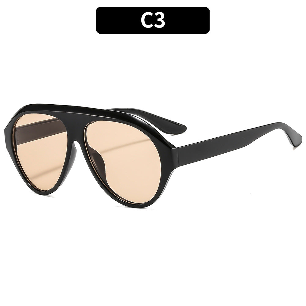 Retro Oversized Pilot Sunglasses Stylish UV400 Protection