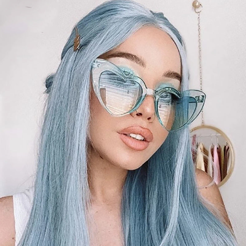 Trendy Heart-Shaped Sunglasses Colorful UV400 Beach Accessories
