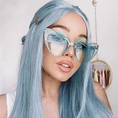Trendy Heart-Shaped Sunglasses Colorful UV400 Beach Accessories