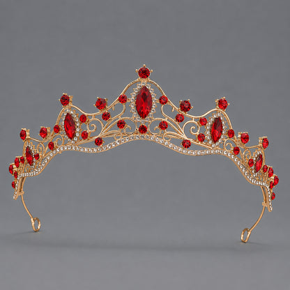Elegant Crystal Crown Tiara Headband for Women