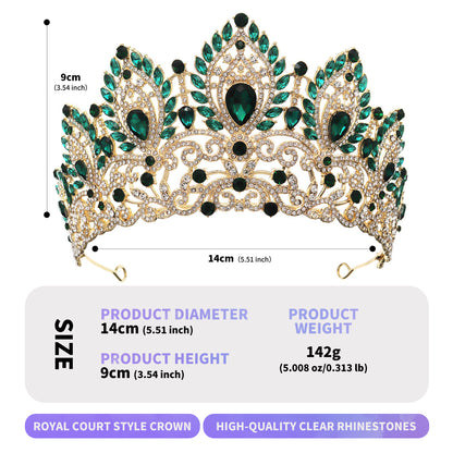 Luxury Bride Crown with Rhinestones for Weddings and Pageants