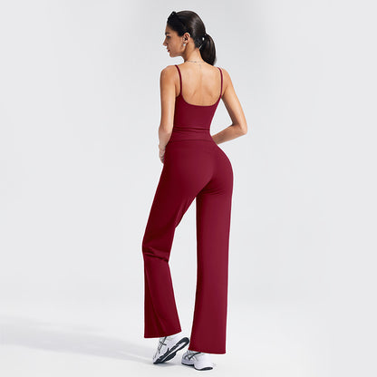 Women's Slim Fit Yoga Tank Top Set with Built-in Bra