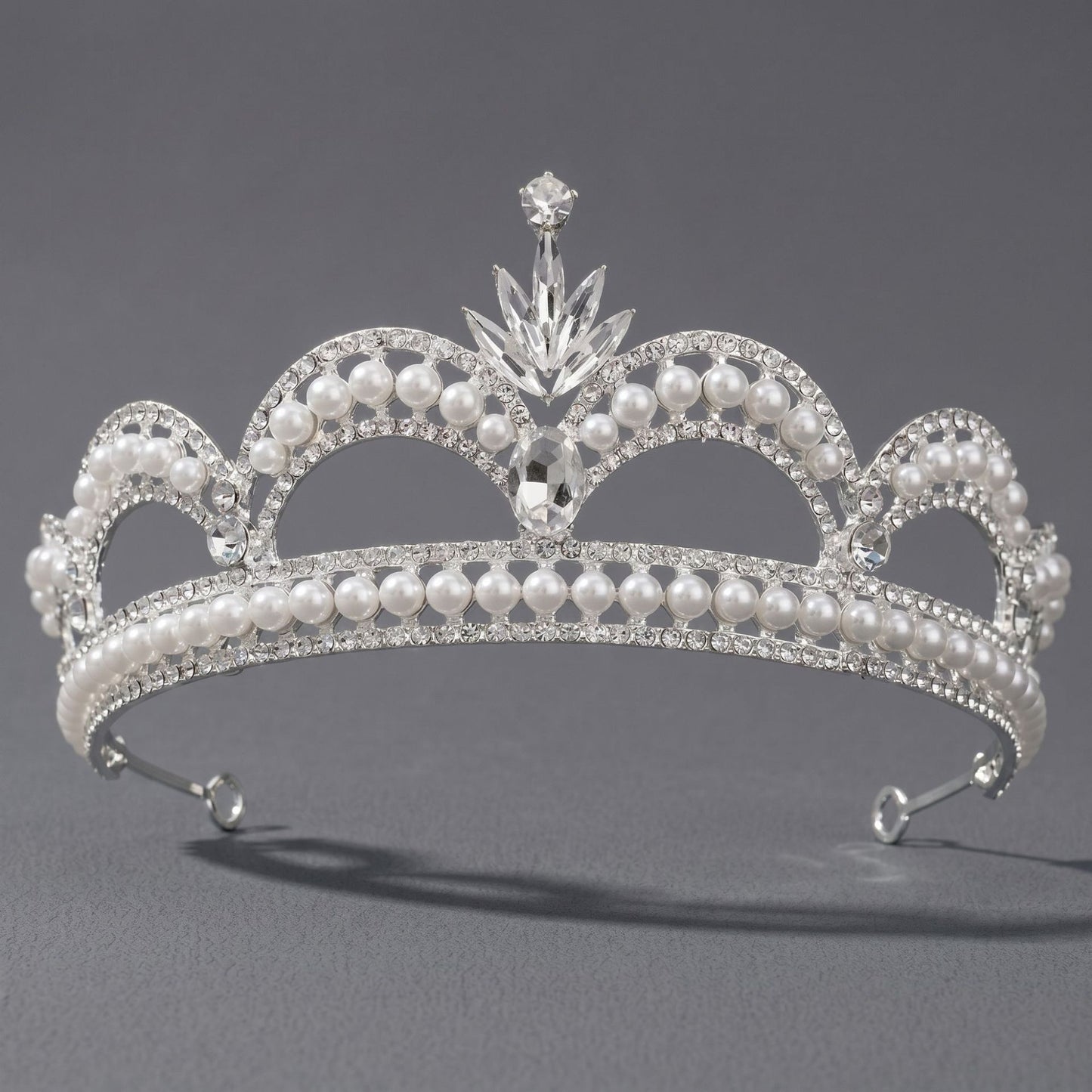 Luxury Rhinestone Princess Crown Headpiece for Birthdays and Weddings