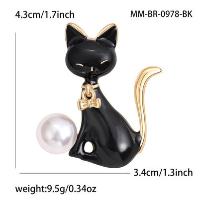 Cat Enamel Pin Cute Fashion Brooch for Women