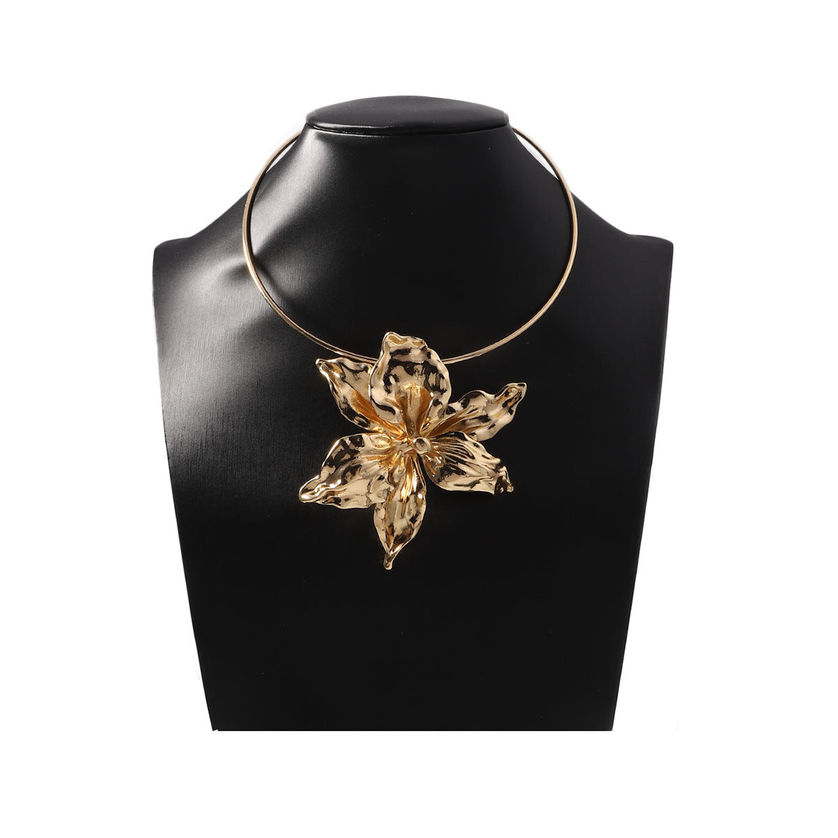Statement Floral Pendant Choker 3D Minimalist Hip Hop