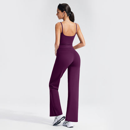 Women's Slim Fit Yoga Tank Top Set with Built-in Bra