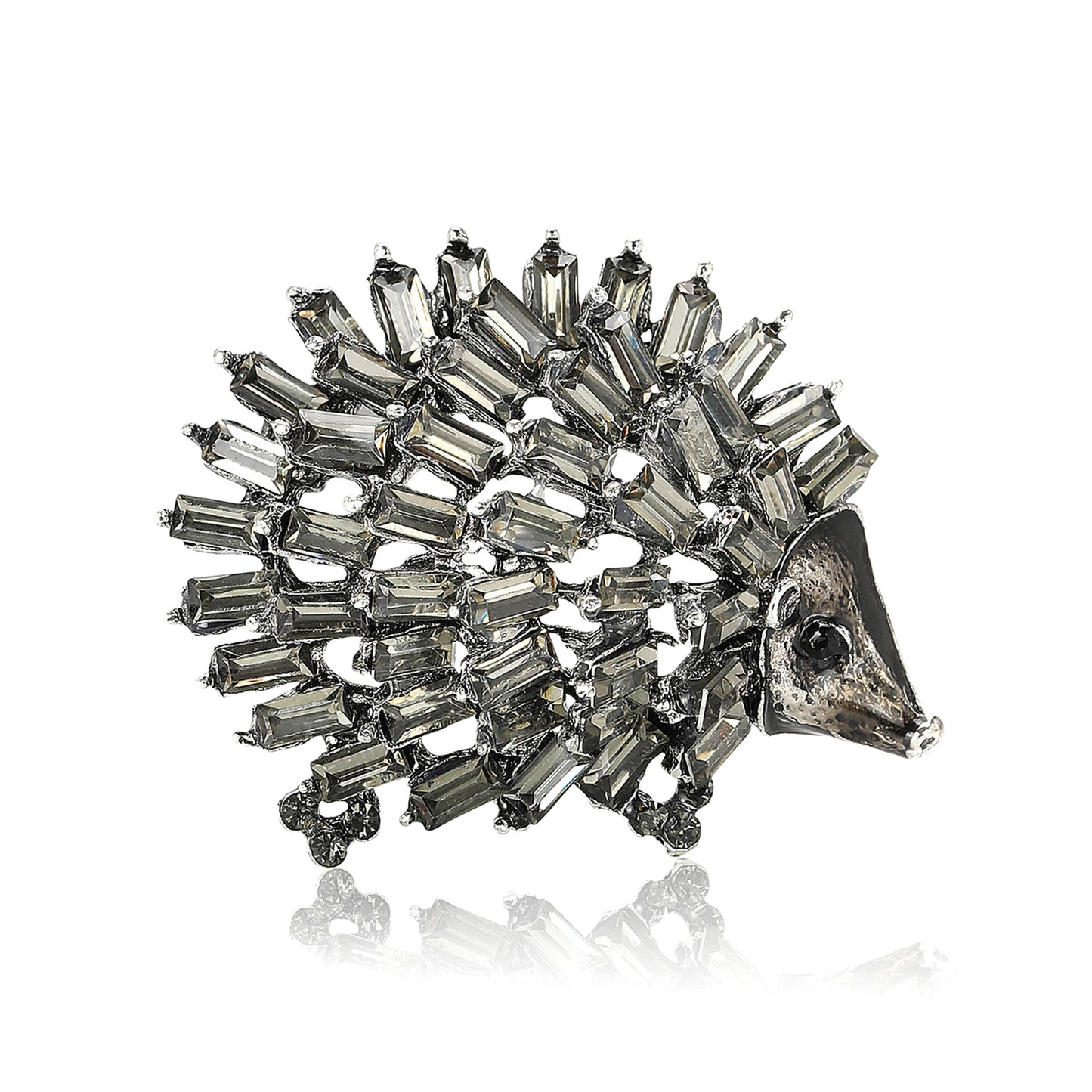 Creative Cartoon Hedgehog Alloy Rhinestone Brooch Fashionable Accessory