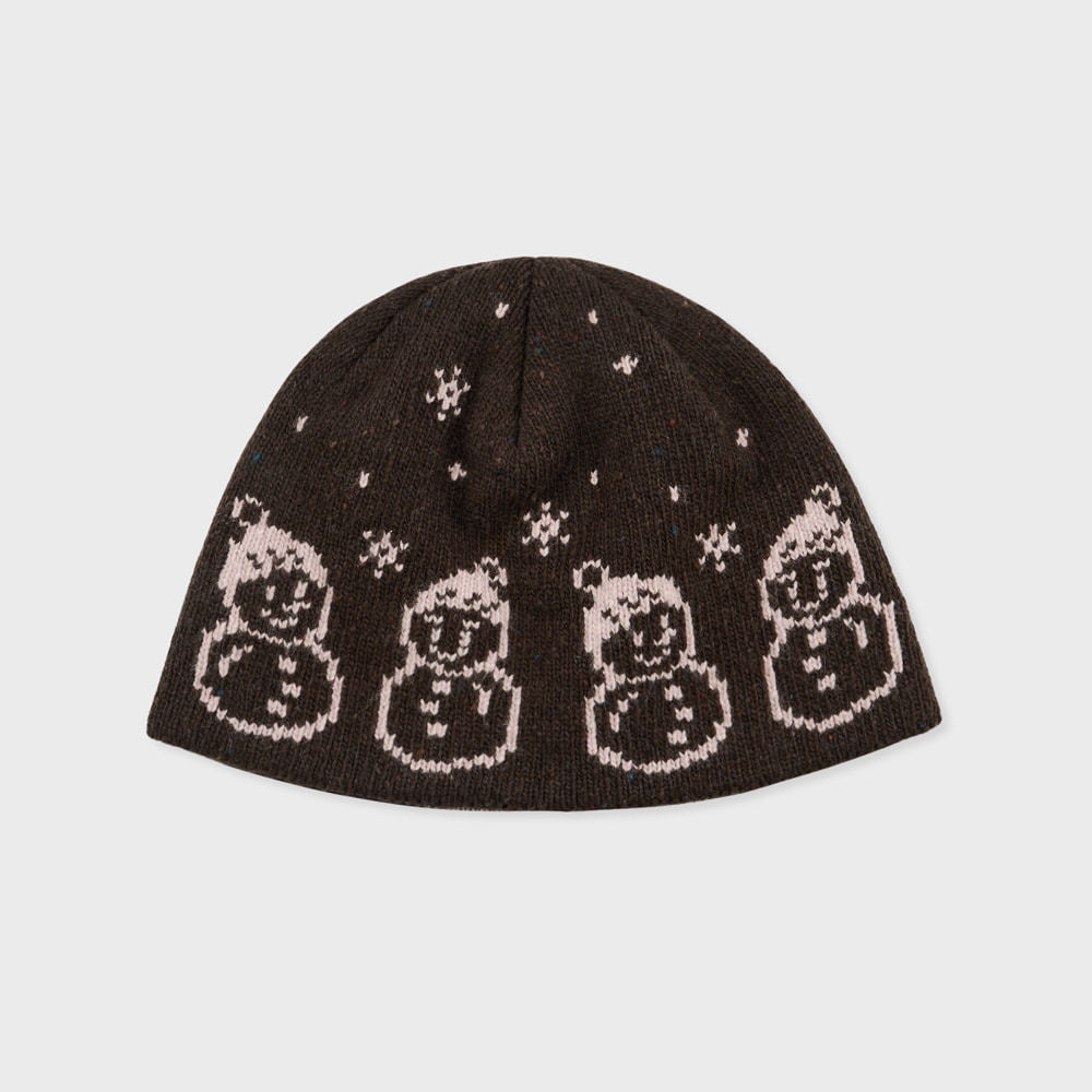 Cartoon Snowman Knit Beanie Soft Warm Winter Hat