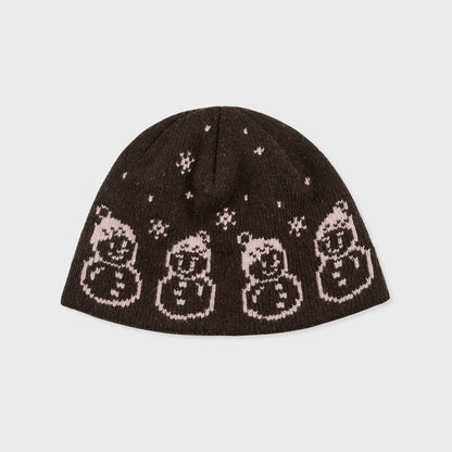 Cartoon Snowman Knit Beanie Soft Warm Winter Hat