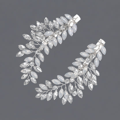 Elegant Floral Hair Clips with Pearl and Rhinestone Accents