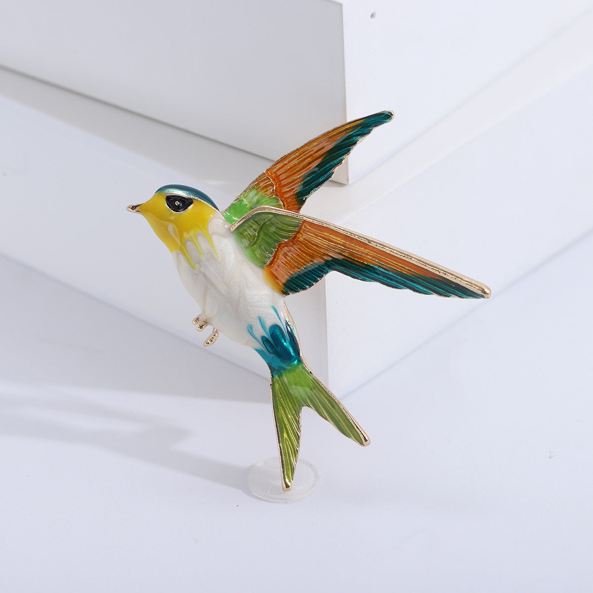 Colorful Swallow Enamel Brooch Elegant Unisex Pins