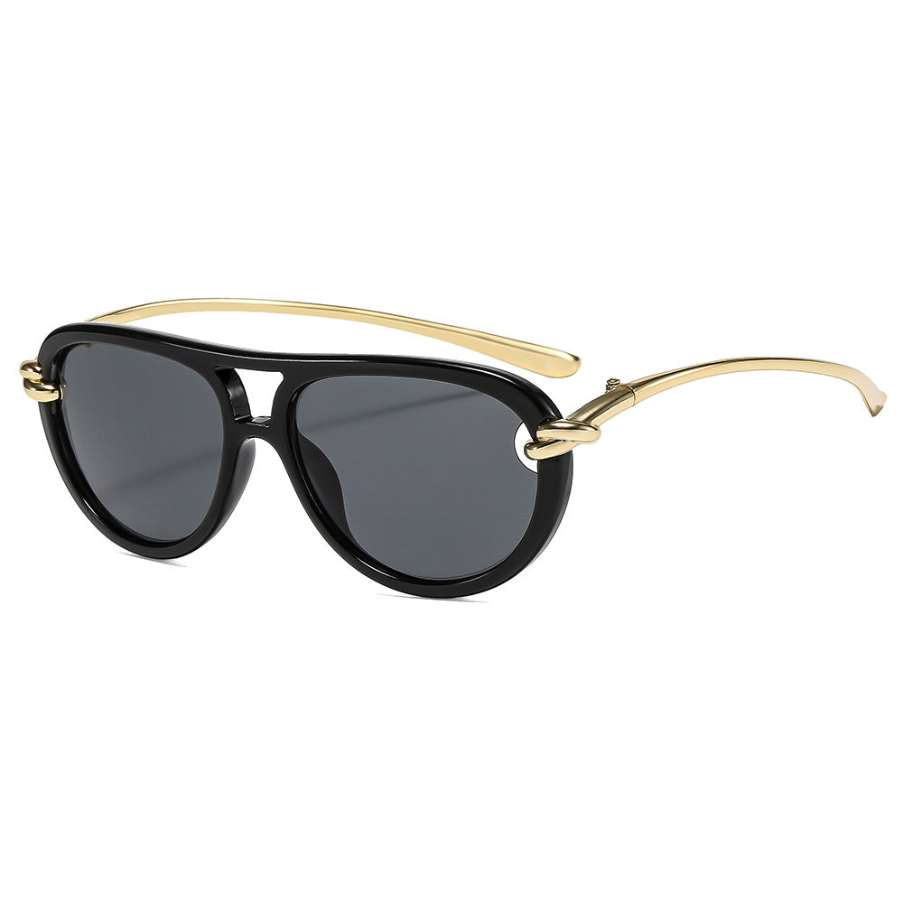 Trendy Knotted Double Beam UV400 Sunglasses