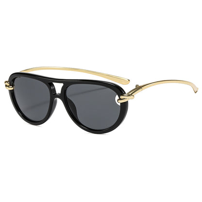 Trendy Knotted Double Beam UV400 Sunglasses