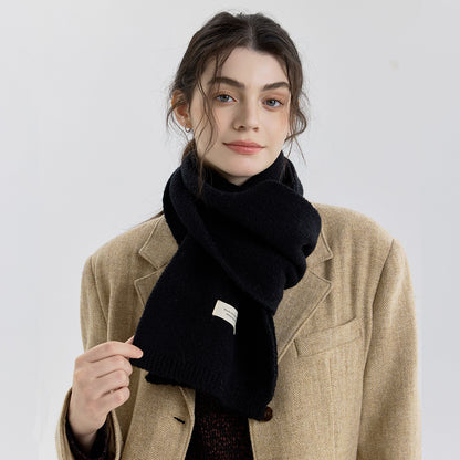12-Color Solid Knit Scarf for Women and Men - Versatile Cozy Neck Warmer