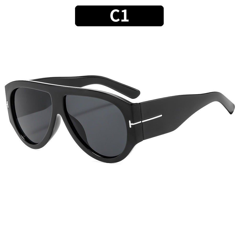 Fashionable Oversized T-Shaped Unisex UV400 Sunglasses