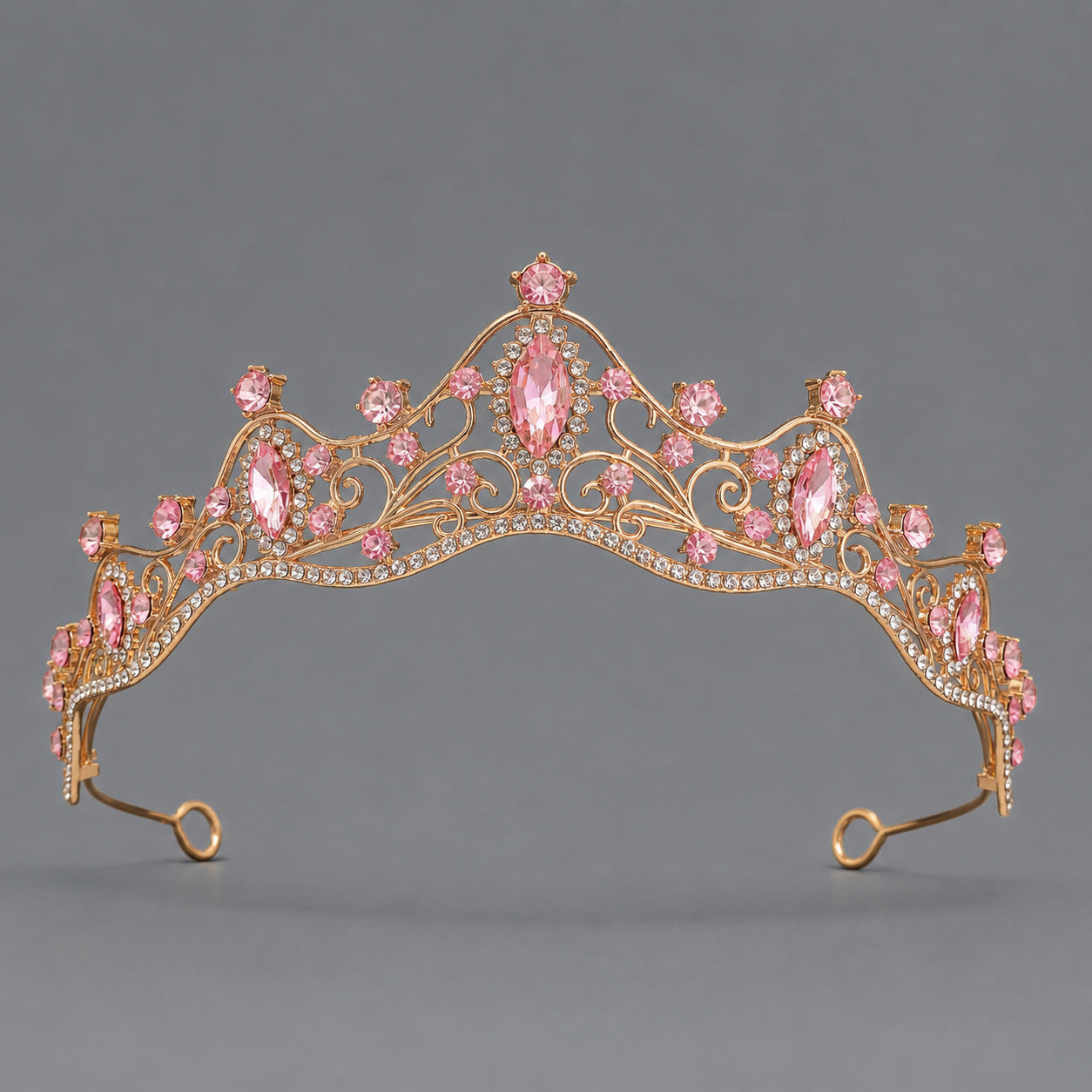 Elegant Crystal Crown Tiara Headband for Women