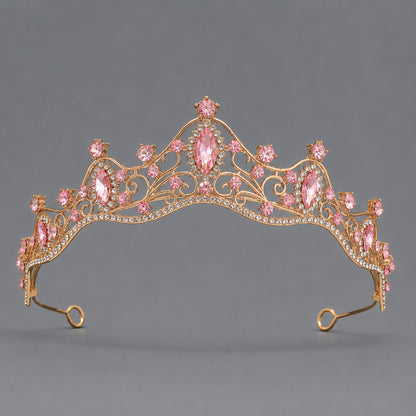 Elegant Crystal Crown Tiara Headband for Women