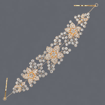 Elegant Floral Hairband with Rhinestones for Any Occasion