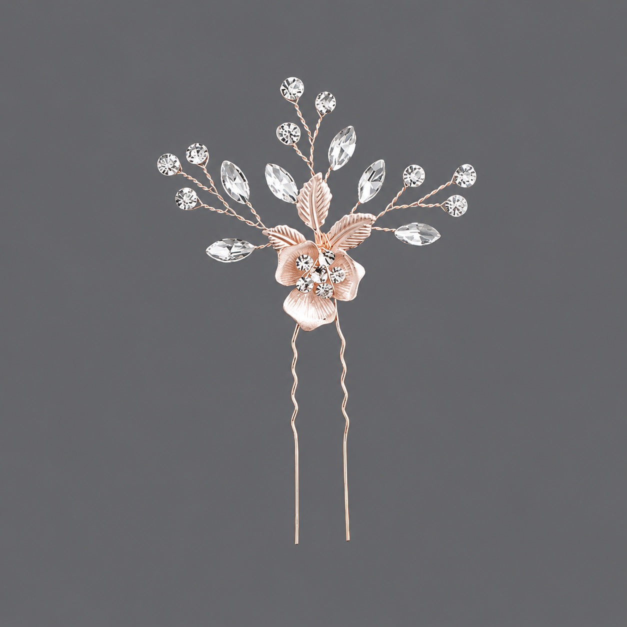 Elegant Handmade U-Shaped Hairpins with Rhinestones for Weddings