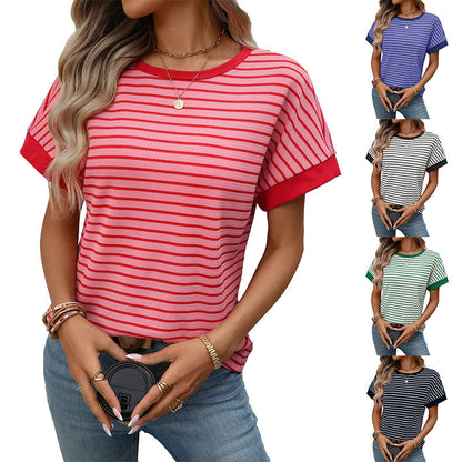 Casual Color Block Short Sleeve T-Shirt