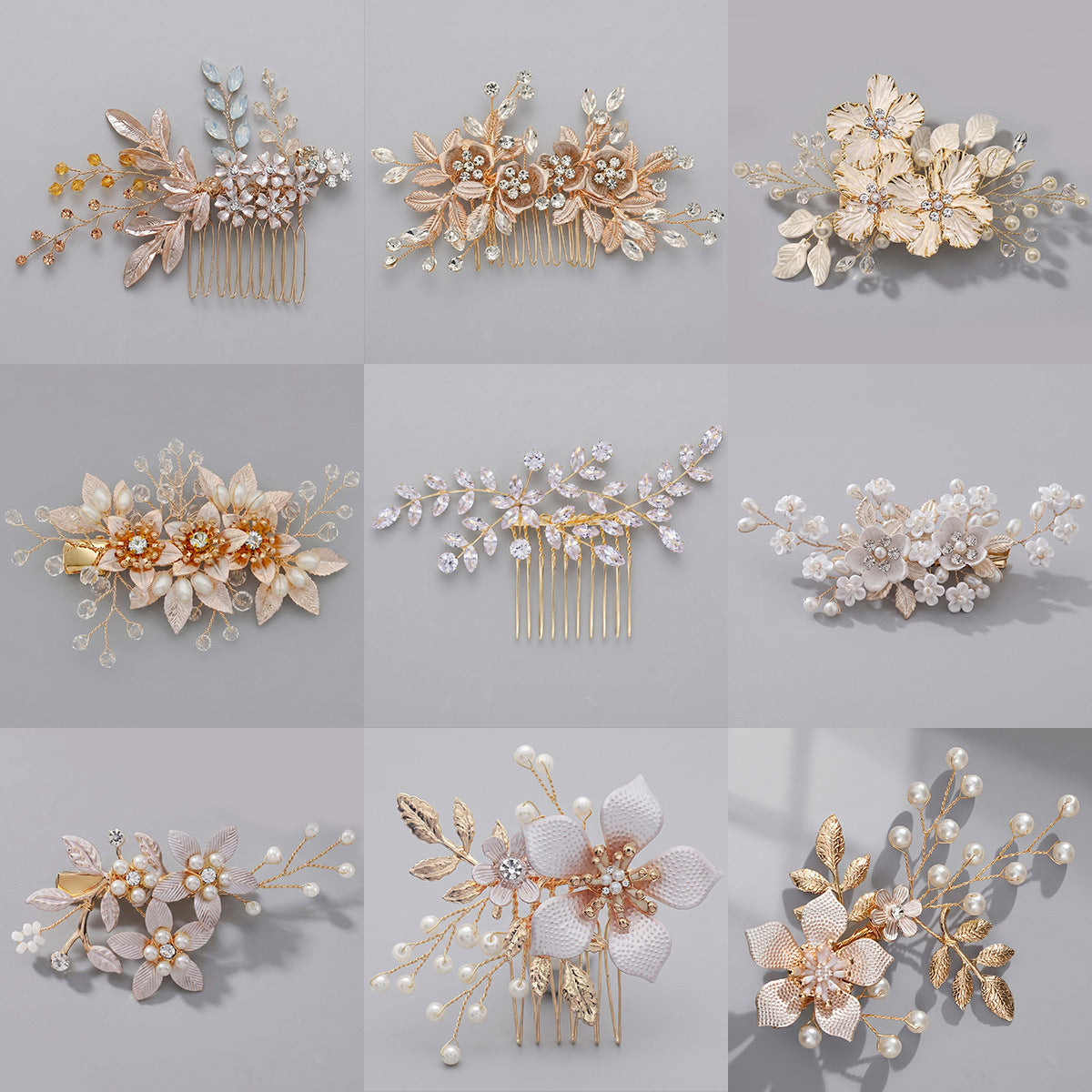 Exquisite Pearl and Crystal Flower Headpiece for Bridal Photoshoots
