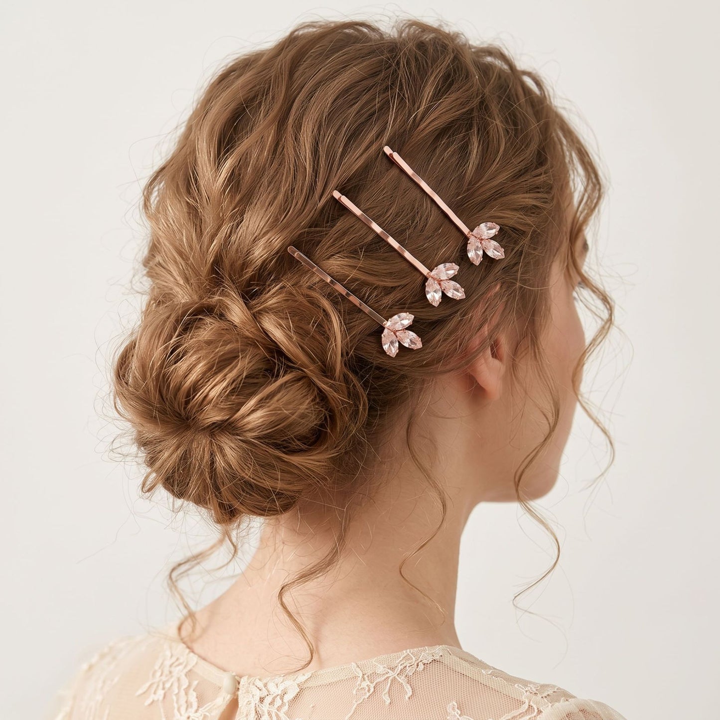 Elegant Floral Zircon Hairpin Set for Women