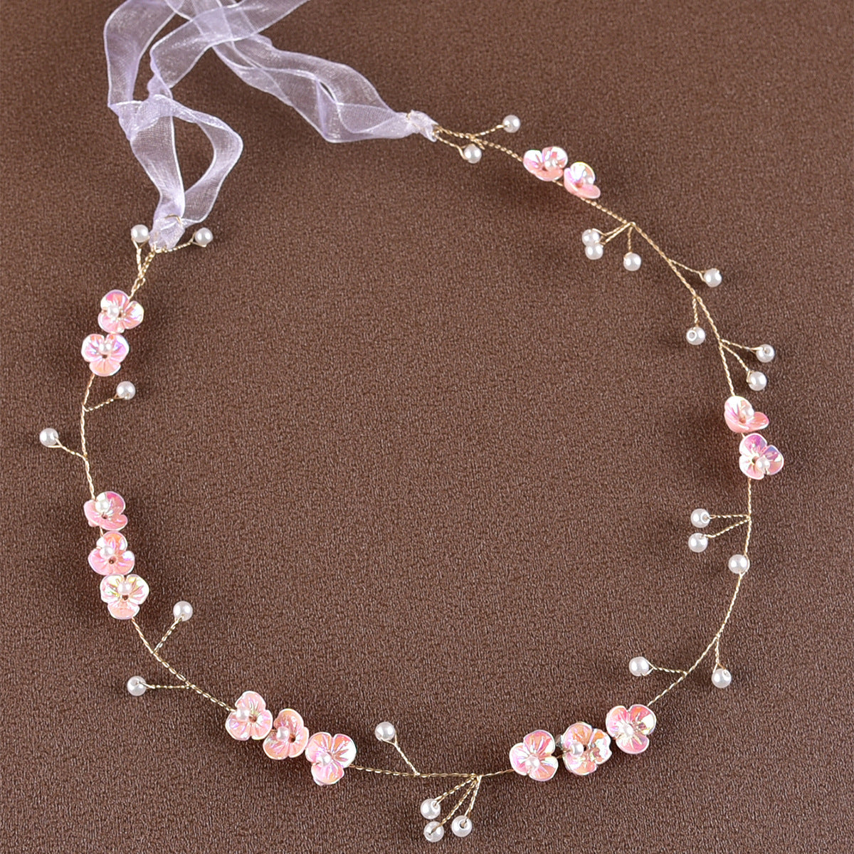 Handmade Pearl Floral Soft Bridal Headband