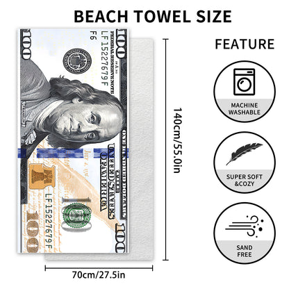 Printed Microfiber Beach Towel Absorbent Bath Towel