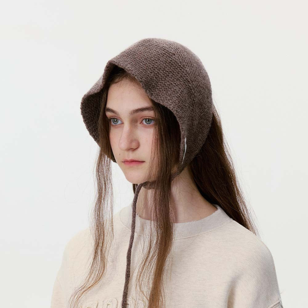 Trendy Solid Color Knit Balaclava Hat with Ear Protection