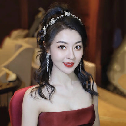 Minimalist Crown Wedding Headband Hair Accessory