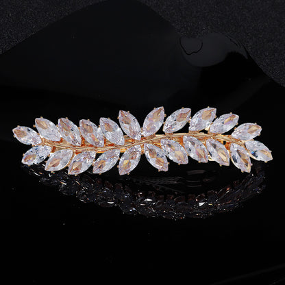 Elegant Rhinestone Hair Clips with Metal Side Pins