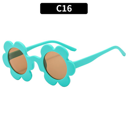Trendy Floral Sunglasses Stylish Heart-Shaped UV400 Protection