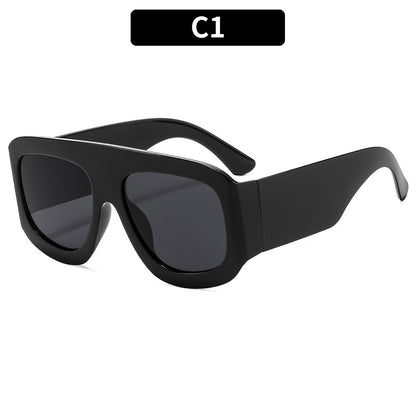 Trendy Square Frame Sunglasses UV400 Protection
