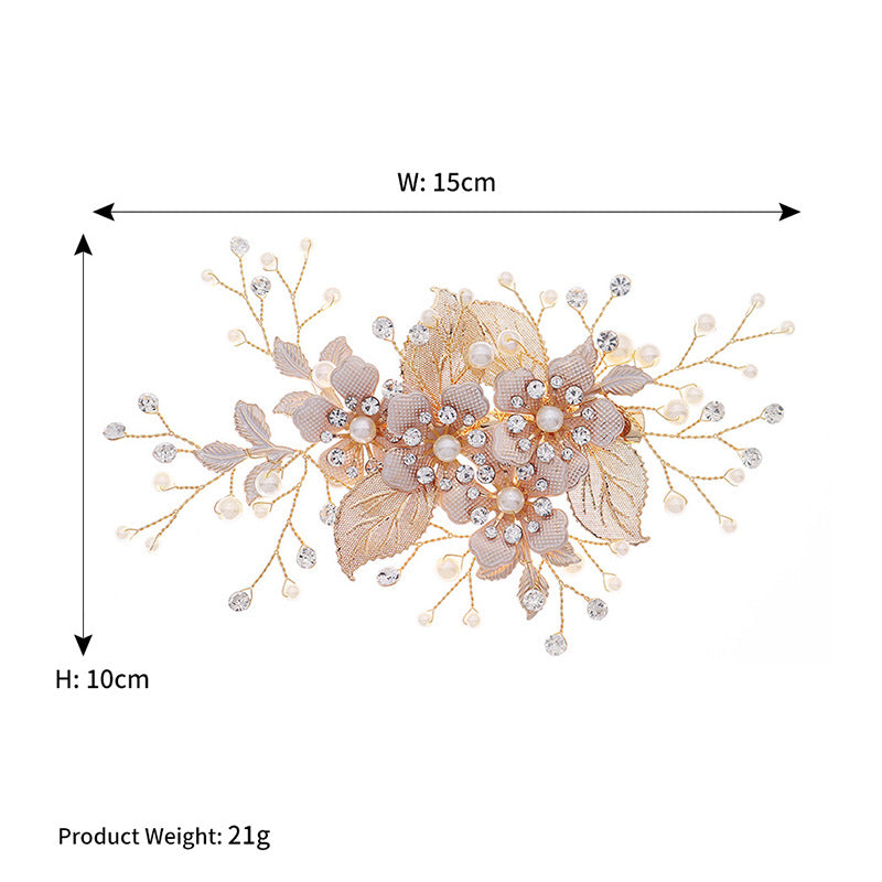 Handmade Floral Pearl Hair Clips for Weddings and Parties